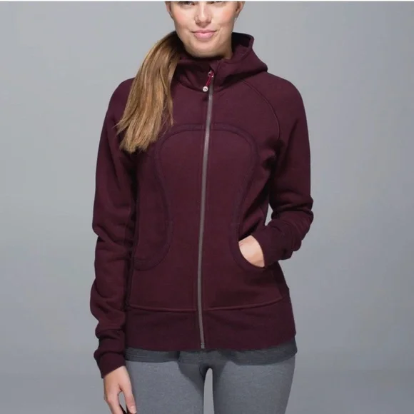 LuluLemon Scuba Hoodie II - Bordeaux Drama Zip-Up - Picture 1 of 6